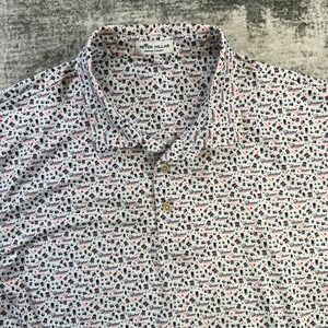 Peter Millar Barstool Sports Golf Polo Men XL AOP Geometric Print Summer Comfort